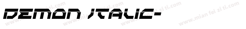 Demon Italic字体转换